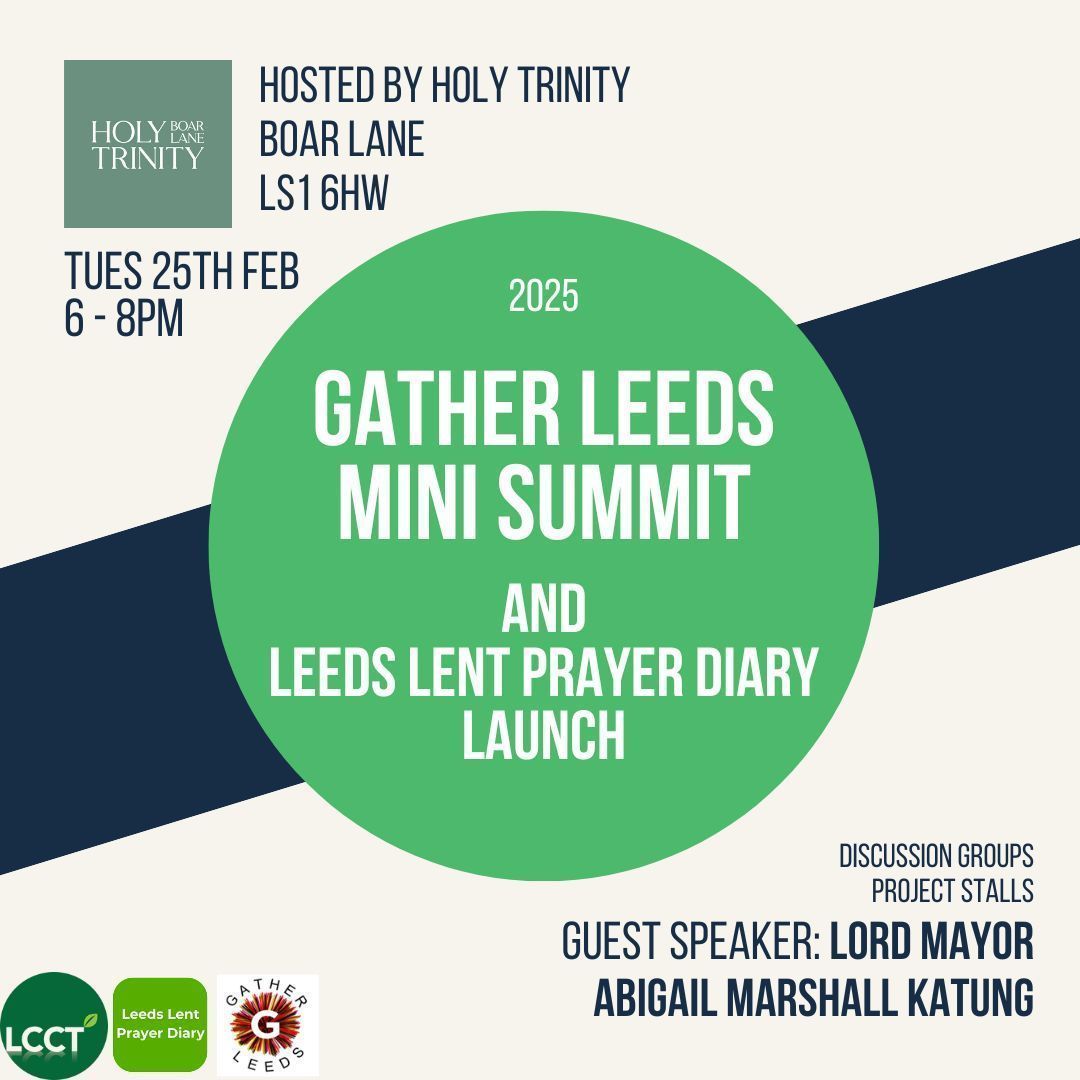 LCCT (@lcctleeds) on Twitter photo ๐ฃ Two of our projects - <a href="/GatherLeeds/">Gather Leeds</a> and Leeds Lent Prayer Diary - are teaming up to bring you this event at <a href="/HolyTrinityBL/">Holy Trinity Boar Lane</a> โด๏ธ Guest speaker: Lord Mayor Abigail Marshall Katung. Join us for an evening of discussion on how we can impact our city!
๐ buff.ly/40IKC0M ๐ฃ Two of our projects - <a href="/GatherLeeds/">Gather Leeds</a> and Leeds Lent Prayer Diary - are teaming up to bring you this event at <a href="/HolyTrinityBL/">Holy Trinity Boar Lane</a> โด๏ธ Guest speaker: Lord Mayor Abigail Marshall Katung. Join us for an evening of discussion on how we can impact our city!
๐ buff.ly/40IKC0M