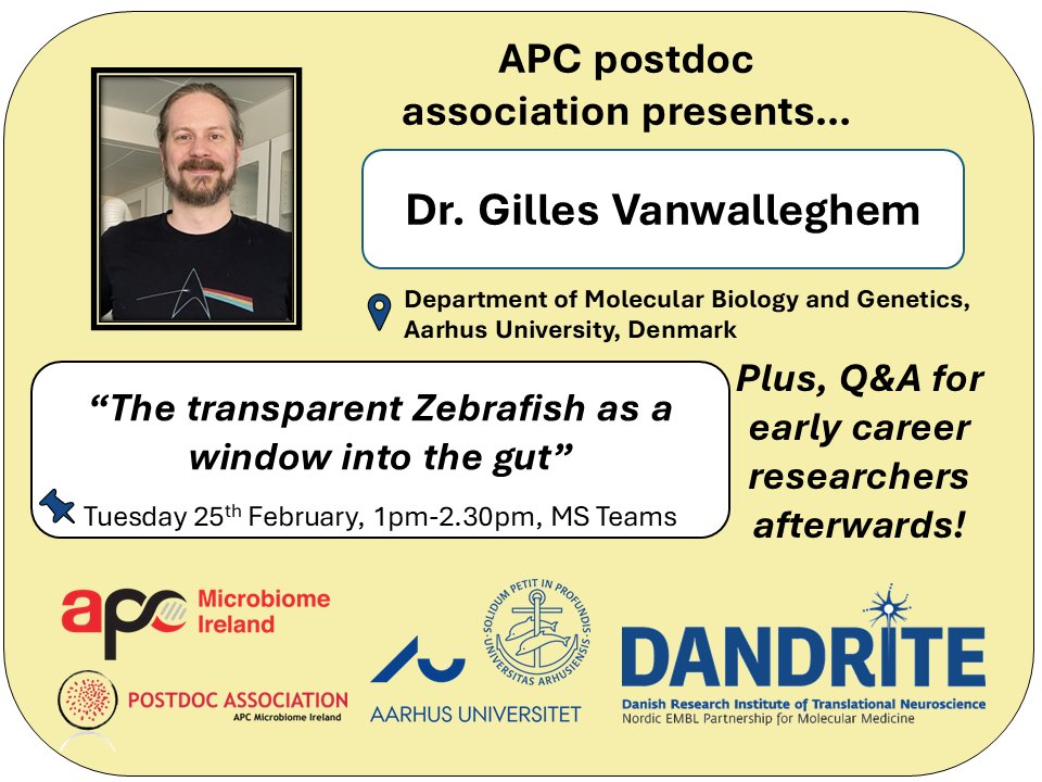 APCPostdoc's tweet image. 馃摙Join the online APC forum next Tuesday to listen to Dr Gilles Vanwallaghem 馃悷馃馃 This will be followed by a 30min Q&A session for #earlycareer scientists (2-2:30pm)馃ゼ @Pharmabiotic