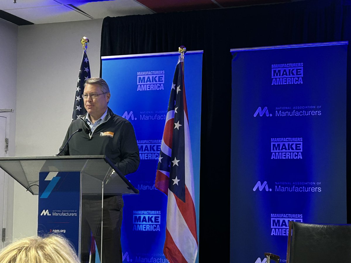 HAPPENING NOW: OMA President Ryan Augsburger and <a href="/ShopFloorNAM/">The NAM</a> President Jay Timmons give remarks at NAM’s State of Manufacturing Address at Armstrong World Industries in Hilliard, OH.

Watch Now: nam.org/stateofmfg/