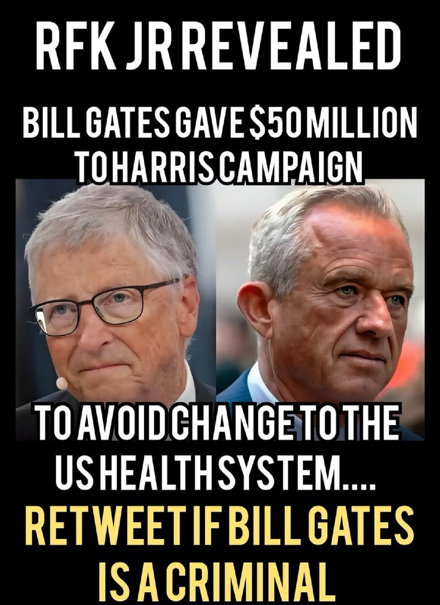 RFK JR  exposed Bill Gates. 
<a href="/fordmb1/">fordnGA777 ✝️✡️✝️</a>
<a href="/ToniLL22/">Toni</a>
<a href="/Jessies_Too/">Jessie2</a>
<a href="/LadyK_Maga/">Lady_K</a>
<a href="/Ilegvm/">💥Texas Girl💥</a>
<a href="/Zegdie/">⧼D̼⧽⧼i̼⧽⧼a̼⧽⧼n̼⧽⧼e̼⧽ 🐈‍⬛</a>
<a href="/Corgi_MAGA/">Misha O’Brien - IFBAP</a>
<a href="/thandar324/">Lord Thandar</a>
<a href="/ColorApril/">April Color</a>
<a href="/RochelleAz/">Rochellemaryn 🌹🕊️</a>
<a href="/SweetPeaBell326/">SweetPeaBelle</a>
<a href="/45mx/">funstuff</a> <a href="/Chris_Value/">Chris 🍊</a>
<a href="/NolaCookPatriot/">Patriot Nola</a> 
<a href="/cornock60/">@kcornock60🇺🇸</a>
<a href="/x4Eileen/">Eileen Bridget🌸</a>
<a href="/FLCons/">Croxxed Out</a> <a href="/Queeny1946/">Queeny46</a>
<a href="/TommyD1776/">Deplorable News</a> 
<a href="/1mZerOCool/">1mZerOCool🍎🎸🤘</a> 
<a href="/LR2552/">Lance in Texas</a> <a href="/Texg70/">Terri B 🇺🇸🇺🇸🇺🇸</a>