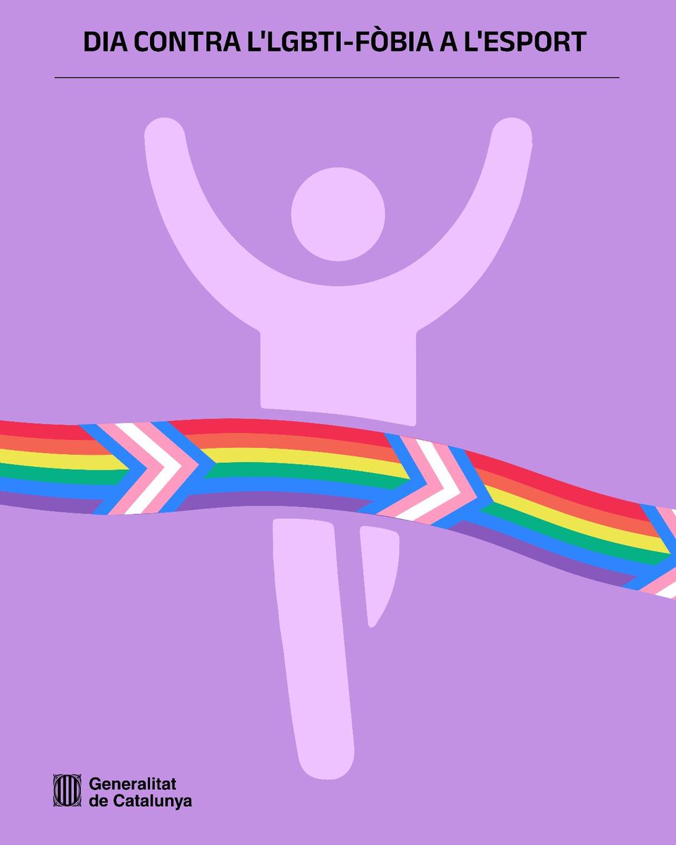 🏳️‍🌈 La lluita contra l'LGBTI-fòbia a l’esport és una cursa de fons amb un objectiu clar: erradicar la discriminació i garantir que l’esport sigui un espai segur per a TOTES les persones LGBTI+

🏳️‍⚧️Reivindiquem l'esport inclusiu on tothom pugui participar en igualtat i amb llibertat