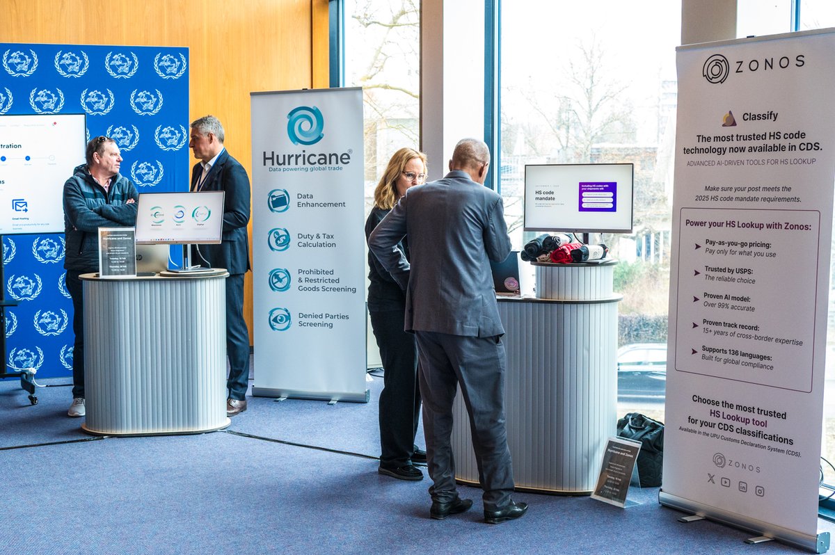 UPU_UN's tweet image. UPU enhances its #CustomsDeclaration System with @zonos &amp;amp; @hurricanecmrc integrations

The new partnerships will give users more tools to meet growing demands for electronic advance data (#EAD) for #CrossBorder postal items.

🔗bit.ly/4hGXvOS