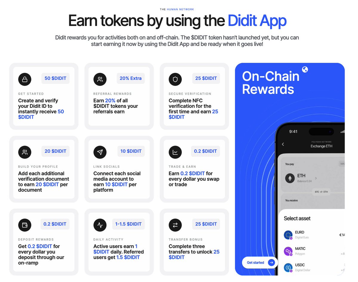 Here are some ways to start earning pre-launched $DIDIT (there are also secret ways we can't reveal yet).

Are you ready for the biggest web3 launch?