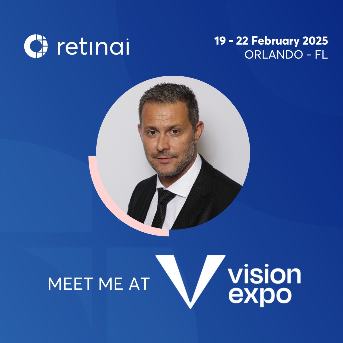 Tomorrow is the day! Meet Paris Hatzianastasiadis, our VP Sales at Vision Expo in Orlando from February 19 to 22. He looks forward to joining this exciting forum and connecting with you, to discuss how our platform can optimize your practice. 📅👉 shorturl.at/TybMV