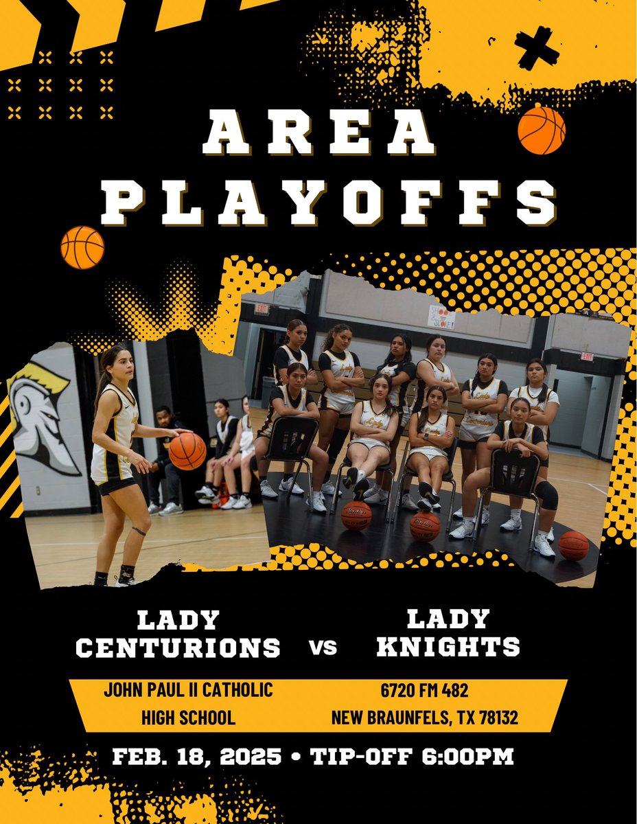 JPII_Basketball's tweet photo. TAPPS 4A Girls Area Playoffs 
🏀 St. John Paul II vs. @HCCSA_Athletics 
⏰ Tuesday, Feb. 18 | 6:00pm
📍 New Braunfels, Tx

@TXPSbasketball @ChrisThomasson7 @LarissaLiska @reycastillo361 https://t.co/nkMIF1YKbA