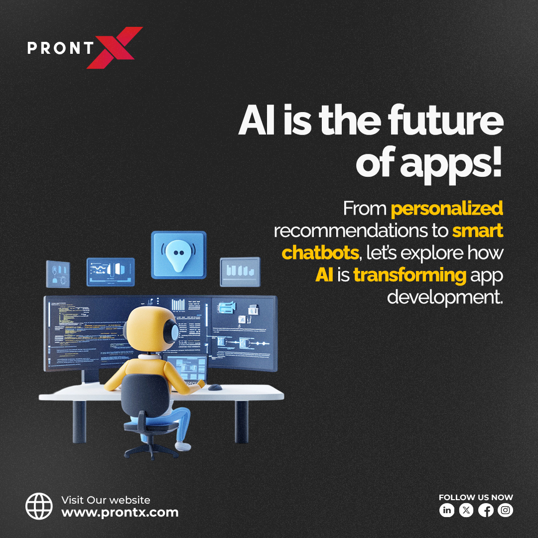 prontx_official's tweet image. AI will revolutionize app functionality with features like personalized recommendations, voice assistants, and chatbots. AR and VR also integrate AI for immersive experiences. 

#AIinAppDev #Chatbots #AI #AppDevelopment