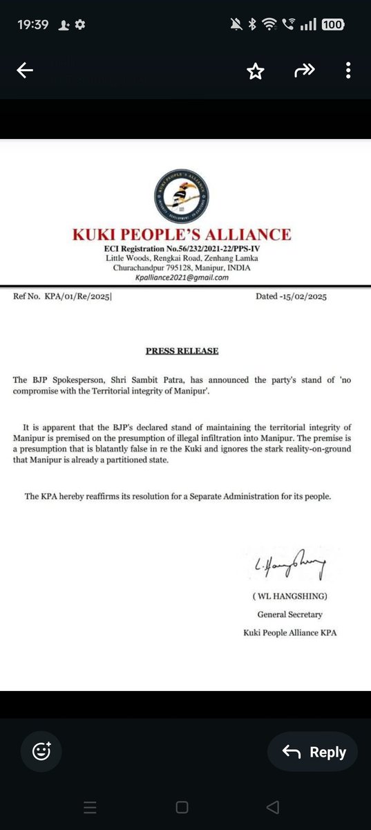 Integrity of Manipur be upheld. Art. 1 terms India a  'Union of states'. Thus, Art. 3 can alter state boundary as d' states didn't sign treaties&amp;became part of India thru d' Consti. Assembly. Bt Manipur signed treaties, making it a distinct case, saves it from d purview of Art. 3