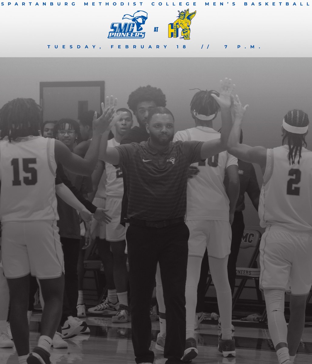 SMC PIONEERS (@gosmcpioneers) on Twitter photo #SMCGameDay
<a href="/GOSMCBASKETBALL/">Spartanburg Methodist College - Men’s Basketball</a>
🆚 Morris University
📍Sumter, S.C.
⏰ 7 p.m.
#RollNeers #NAIAHoops #SMCGameDay
<a href="/GOSMCBASKETBALL/">Spartanburg Methodist College - Men’s Basketball</a>
🆚 Morris University
📍Sumter, S.C.
⏰ 7 p.m.
#RollNeers #NAIAHoops