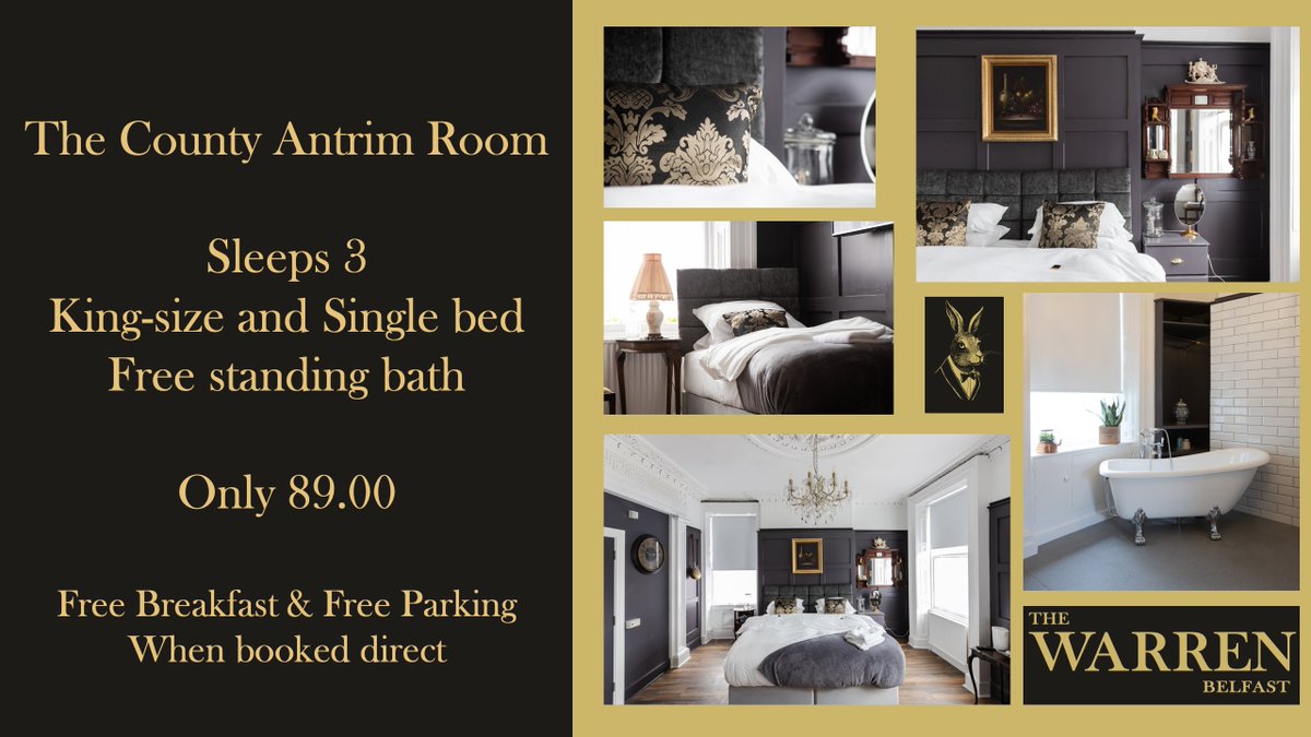 🌟Sunday Staycation Special at The Warren Belfast🌟

Looking for the perfect escape this Sunday? 🛏️ For just £89, enjoy a relaxing night in our luxurious room with a freestanding bath to unwind in! 🛁

✅ Includes:
FREE Breakfast 
FREE Parking (if you book directly with us!) 🚗