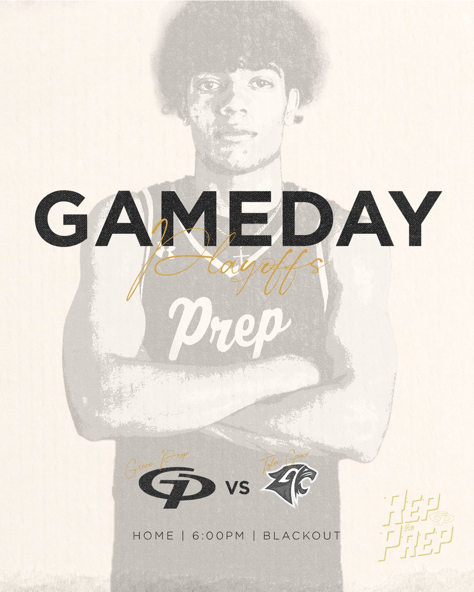 Grace Prep Basketball (@graceprep_hoops) on Twitter photo 🚨GAME DAY🚨
PLAYOFF 1ST ROUND
5A #4 Grace Prep
🆚Tyler Grace
⏰6:00pm
📍Grace Prep Gym
⚫️Blackout
<a href="/TeamLSCSN/">Lone Star Christian Sports Network (LSCSN)</a> <a href="/Gosset41/">Brian Gosset</a> <a href="/SportsDayHS/">SportsDayHS</a> <a href="/TXPSbasketball/">Texas Private School Basketball</a> 🚨GAME DAY🚨
PLAYOFF 1ST ROUND
5A #4 Grace Prep
🆚Tyler Grace
⏰6:00pm
📍Grace Prep Gym
⚫️Blackout
<a href="/TeamLSCSN/">Lone Star Christian Sports Network (LSCSN)</a> <a href="/Gosset41/">Brian Gosset</a> <a href="/SportsDayHS/">SportsDayHS</a> <a href="/TXPSbasketball/">Texas Private School Basketball</a>