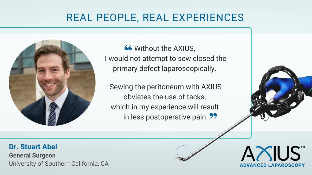 The AXIUS™ Needle Driver enables suturing in challenging angles, eliminating the need for tacks.

With its wristed dexterity &amp; infinite rotation, AXIUS™ simplifies suturing tasks in laparoscopic hernia repair.

Discover a higher quality of suturing flexdex.com