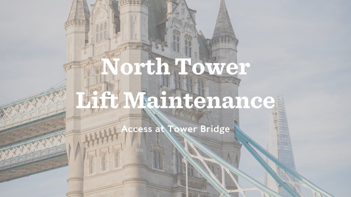 From 13 January until late March, the North Tower Lift will be out of service for scheduled maintenance. If you have access needs, please plan your route before your visit by checking our website. towerbridge.org.uk/your-visit/acc…