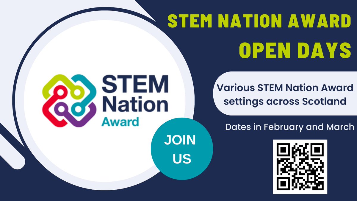 STEM @ Education Scotland (@stemedscot) on Twitter photo 320 settings are now registered for the STEM Nation Award! 🌟🎉 Join the journey to make Scotland a #STEMNation! Register at: bit.ly/41e73Lu
Don’t just take our word for it—see for yourself at one of our Open Days, hosted by a STEM Nation Award setting <a href="/EducationScot/">Education Scotland</a> 320 settings are now registered for the STEM Nation Award! 🌟🎉 Join the journey to make Scotland a #STEMNation! Register at: bit.ly/41e73Lu
Don’t just take our word for it—see for yourself at one of our Open Days, hosted by a STEM Nation Award setting <a href="/EducationScot/">Education Scotland</a>
