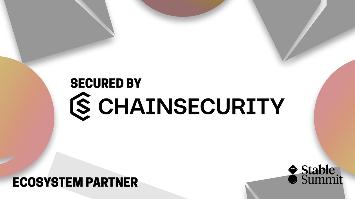 🔥 <a href="/chain_security/">ChainSecurity</a> is locking down DeFi security as our Ecosystem Partner!

Renowned for sharp, thorough audits, they’re the protectors every DeFi project counts on.

Get ready to meet the team at Stable Summit!