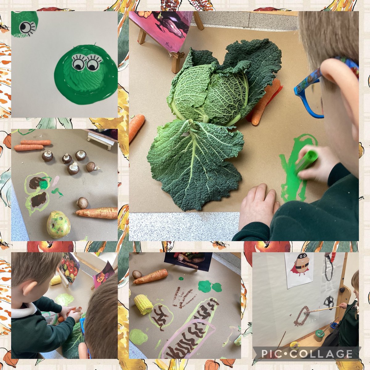 BaderPrimary's tweet photo. Reception are reading the story ‘Supertato’ this week. The children have been looking closely at different vegetables and drawing them using pastels and paints. #BaderReception #observationaldrawings #RRSarticle31 https://t.co/EXCDWFce6A