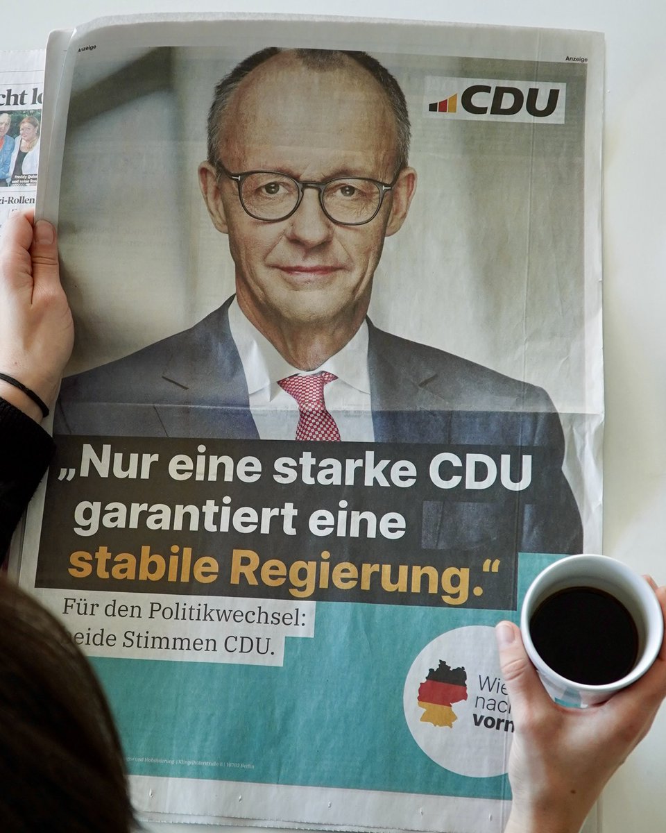 CDU's tweet image. #BILD dir eine stabile Regierung: Diesen Sonntag beide Stimmen CDU.