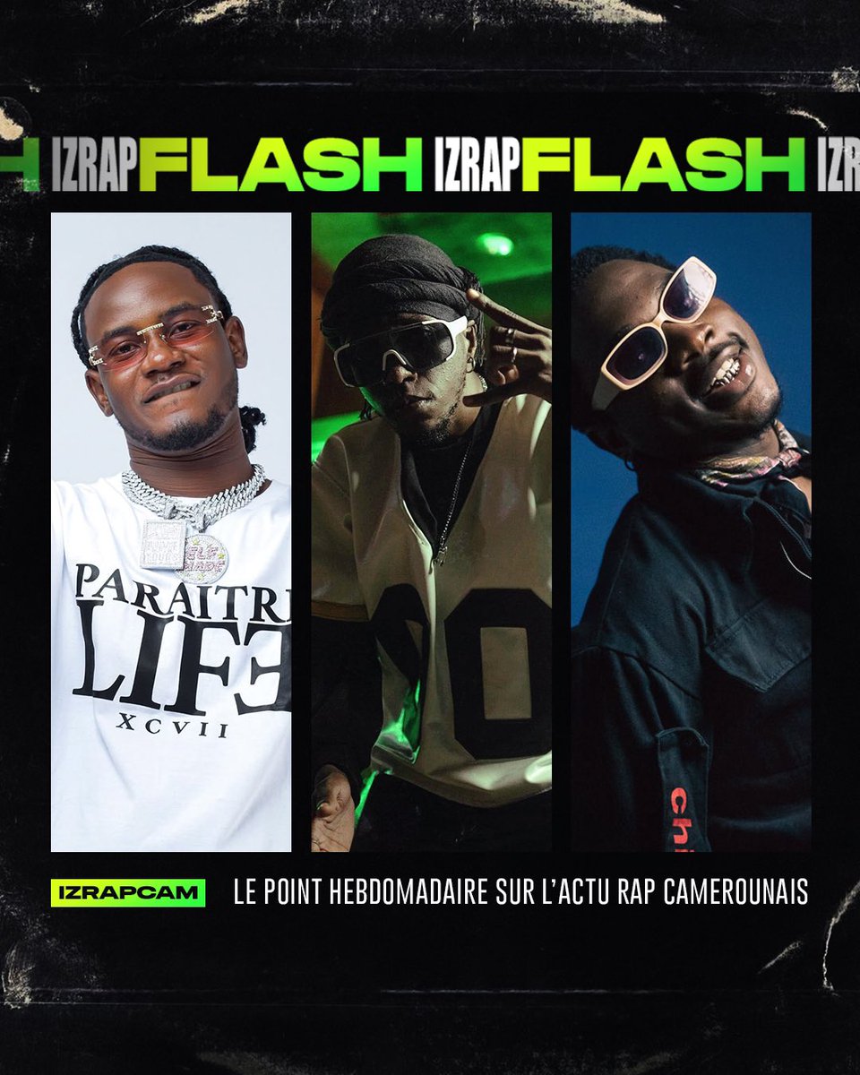 izrapcam's tweet photo. #IZRAPFlash 📢 

Le point hebdomadaire sur l’actu rap camerounais cette semaine avec @iamazprn, @Lifkanomore, @Dashor_, @scarpyzara97, @BigDesignX et la découverte de la semaine @Raydel237 🇨🇲 🔥✨

Le meilleur du rap camerounais via ➡️ https://t.co/TSlmgldCFF

#izrapcam https://t.co/WLam5gwZKJ