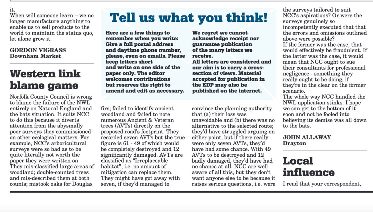 TIME FOR HEADS TO ROLL!

We wholeheartedly support the sentiments expressed by John Allaway in his letter regarding the deeply concerning failures surrounding the Norfolk Western Link (NWL) project. The issues raised highlight grave mismanagement, deeply flawed ecological