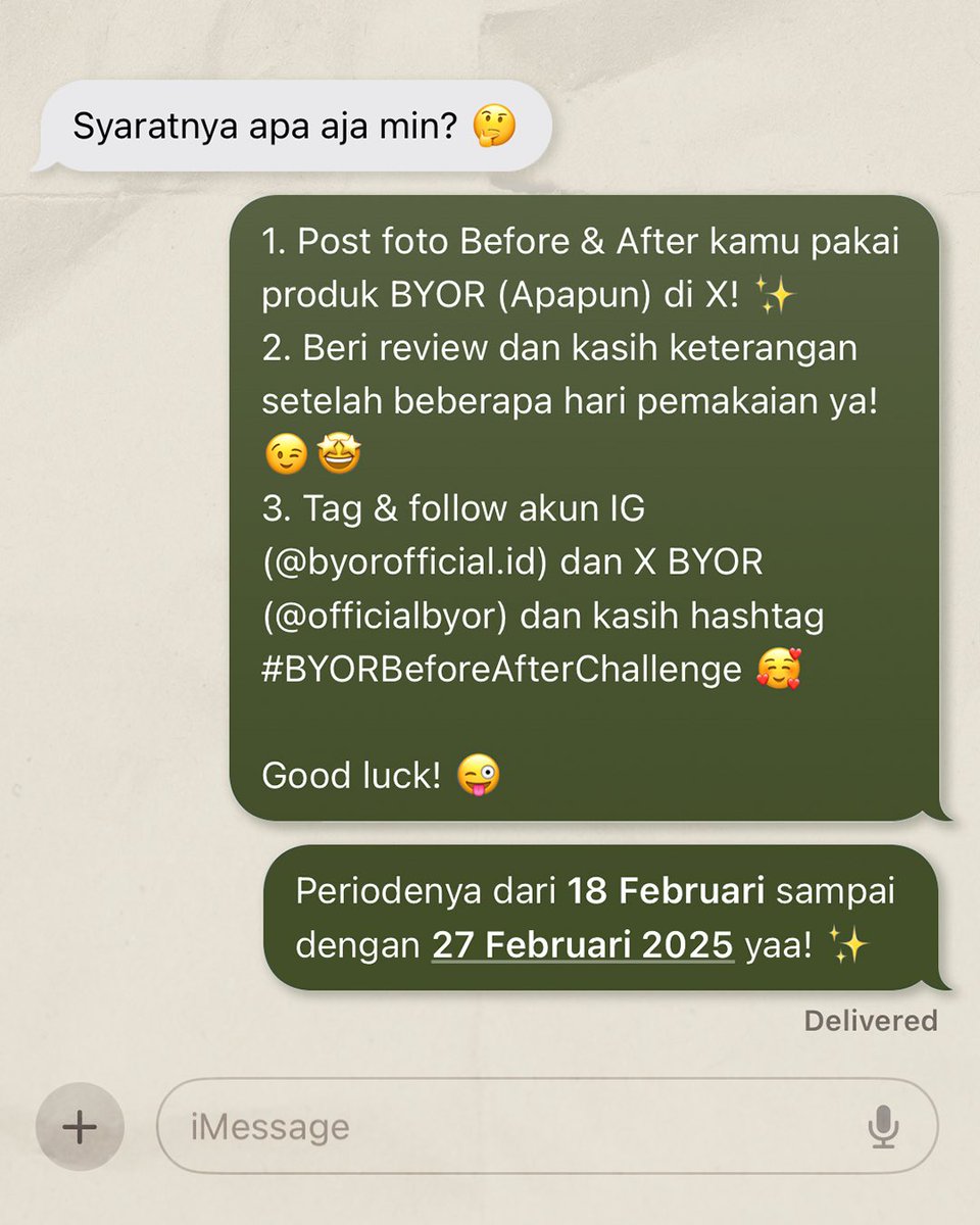officialbyor's tweet photo. ✨ BAGI-BAGI UANG TUNAI DAN PRODUK BYOR  ✨

Siapa yang udah nungguin giveaway BYOR? 👀 Kali ini hadiahnya uang tunai 250rb 💸 dan produk BYOR loh! 😝 Khusus 3 pemenang aja yaaa ByorBestie! 🤩👀

Cont >>>> https://t.co/jMjWgpkqtF