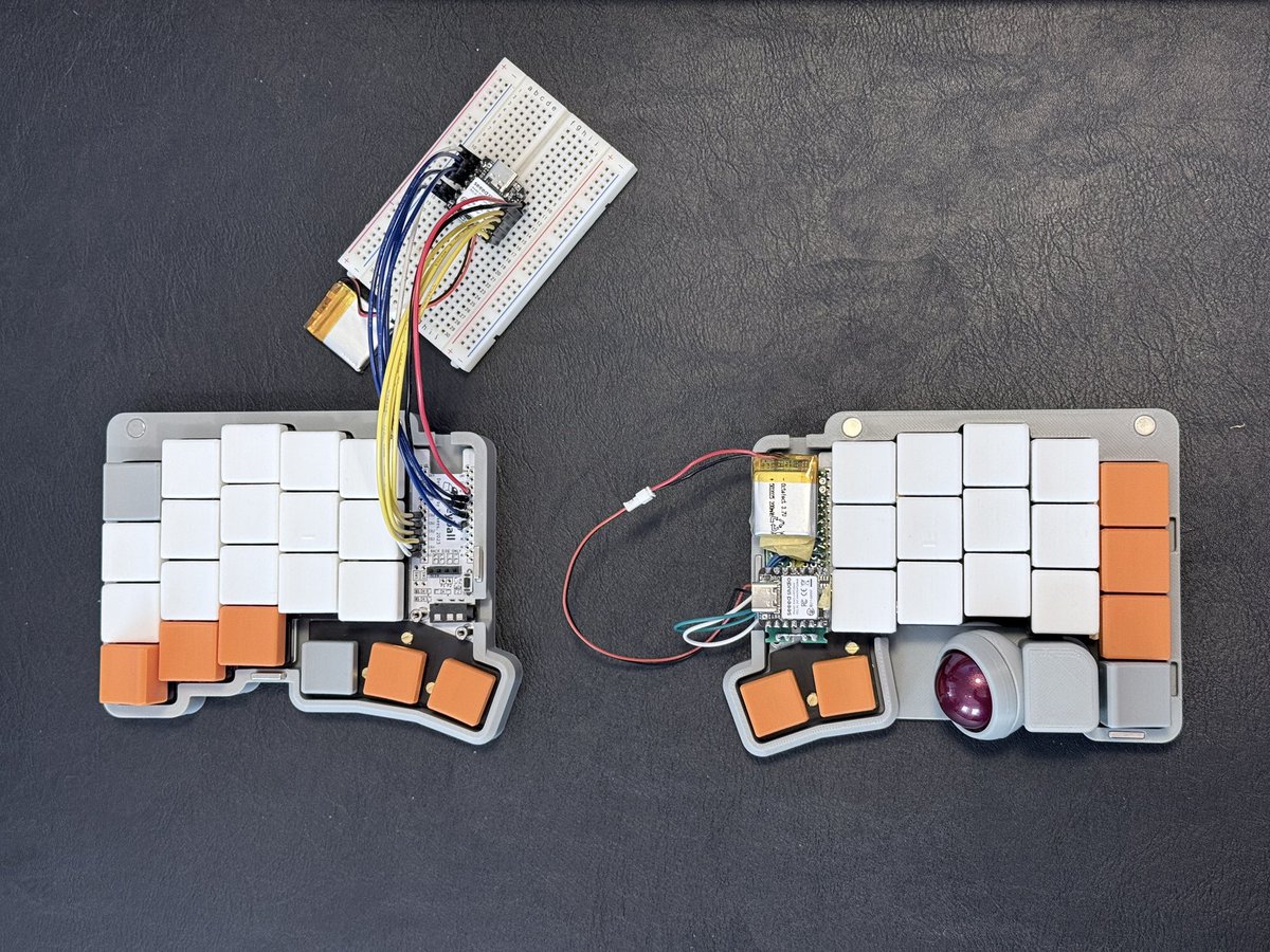 マイコンとトラックボールセンサーの置き換えだけでKeyball39の完全