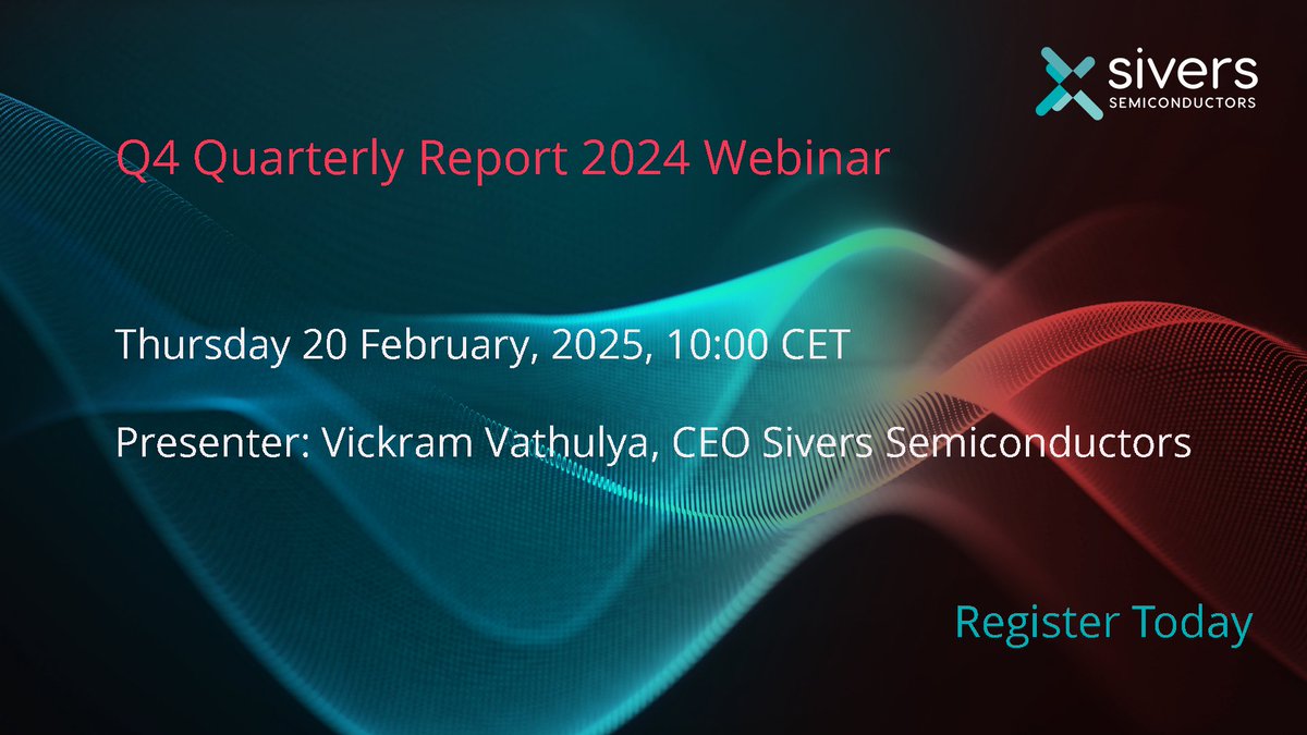 Our CEO Vickram Vathulya presents the Q4 2024 report on February 20, 2025, at 10:00 CET. 
Register for the webinar: register.gotowebinar.com/register/14011…