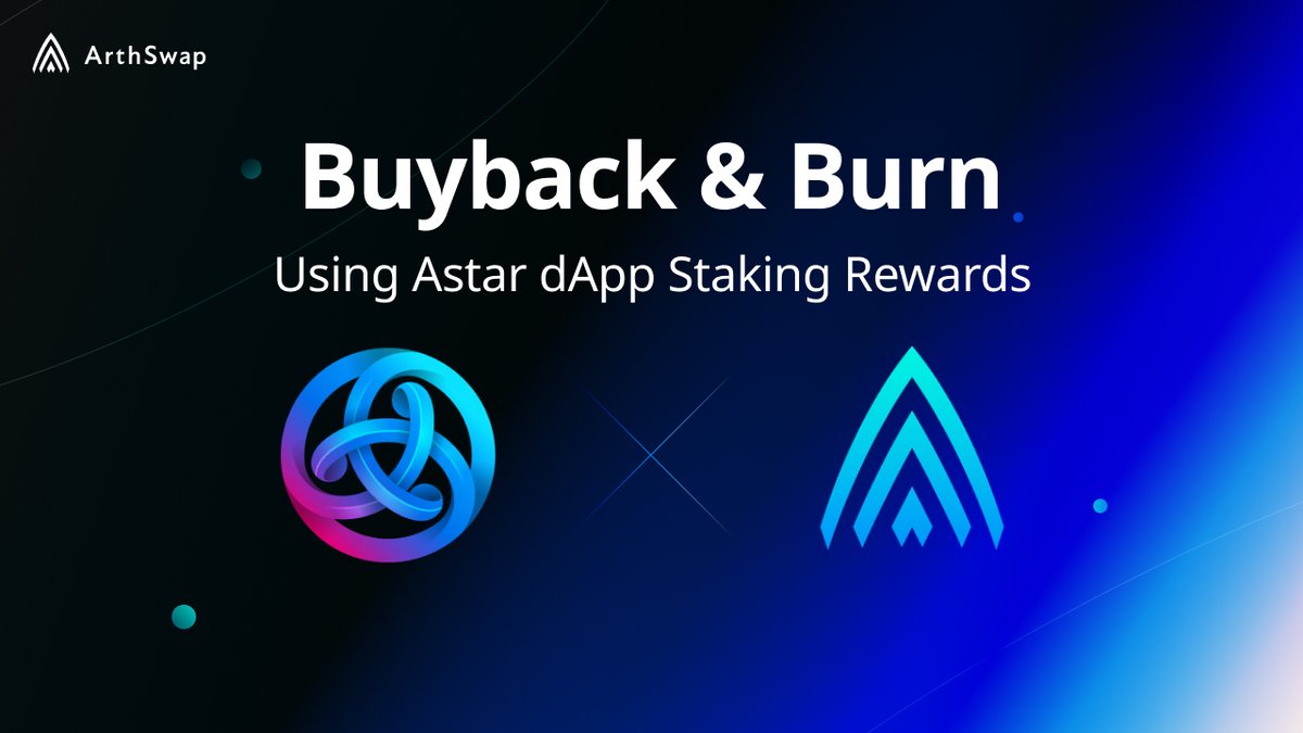 🔥 Big Update from ArthSwap 🔥
We’re boosting $ARSW towards deflationary status!

・50% of dApp Staking rewards will be used for ARSW buyback &amp; burn ♻️
・eARSW will be discontinued so we can channel those tokens into burn ♻️

This shift is designed to strengthen $ARSW’s long-term
