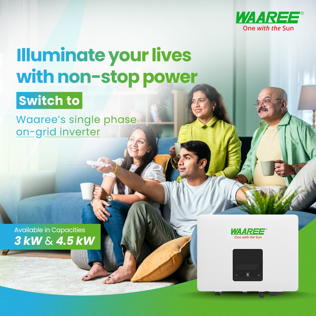 Say goodbye to power cuts and hello to endless energy! Switch to Waaree’s Single Phase On-Grid Inverter, and enjoy a smarter, greener, and uninterrupted power experience. 🌱🔋
#Waaree #Inverters #Sustainablity #GreenEnergy