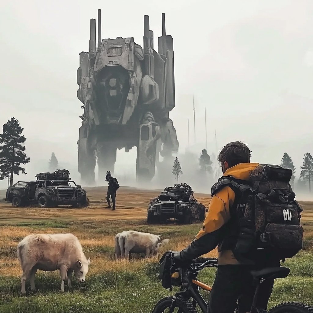 Galactic_Seeker's tweet photo. Mysterious robots on Earth. Their origin is unknown. Friends or foes? #aiartist #thevisualdome #JGGL https://t.co/jbAzgtPP47