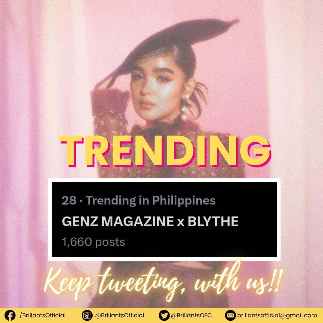 The Gen-Z Queen is in the Gen-Z Magazine!

Still Trending!!!

Keep your tweets coming fam!

GENZ MAGAZINE x BLYTHE