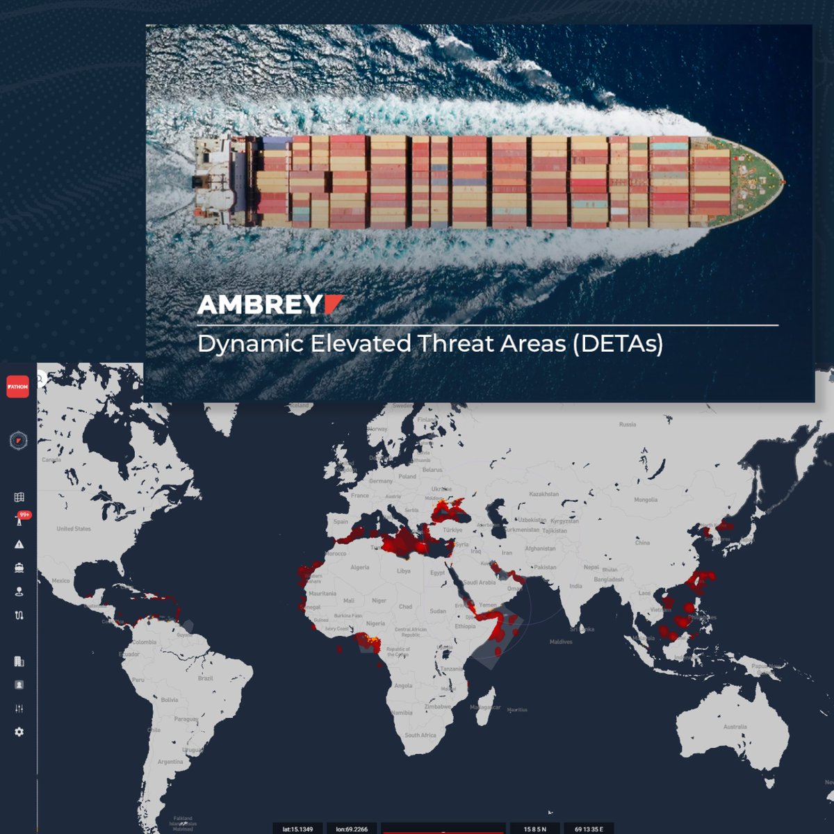 AMBREY INSIGHT – Dynamic Elevated Threat Areas
Ambrey is offering to benchmark clients’ industry and policy areas for free.
For full context, methodology, performance and implications, please follow the download link at
ambrey.com/insights-hub/

#MaritimeRisk #MaritimeSecurity