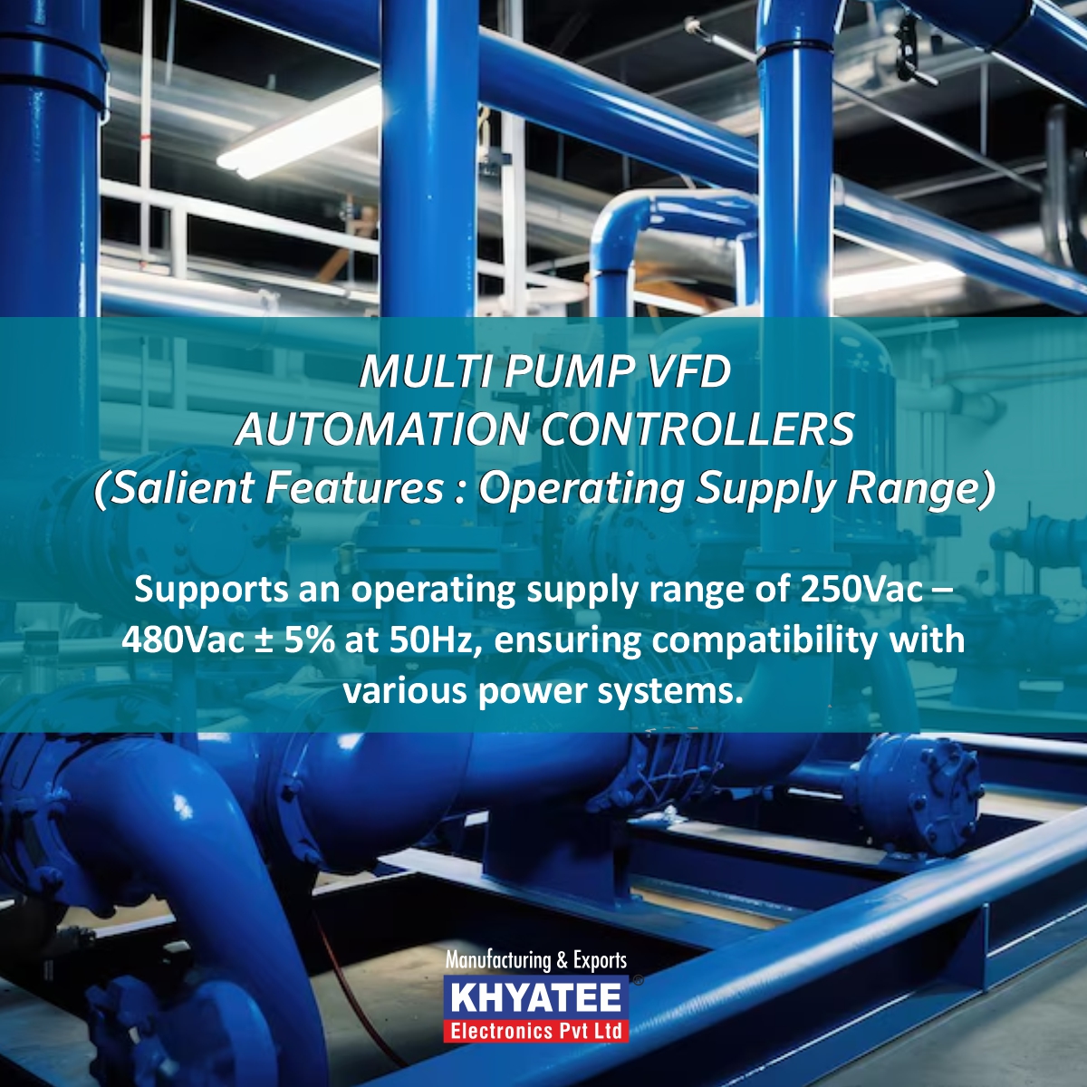 Khyatee1995's tweet image. Boost efficiency with our Multi-Pump VFD Automation! 
✅ Wide voltage range (250-480V)
✅ Graphical display (128x64)
✅ Easy 4-key interface 
✅ Emergency off switch 
Optimize your pumping system with Khyatee Electronics!
🌐khyatee.in
#VFDController #PumpAutomation
