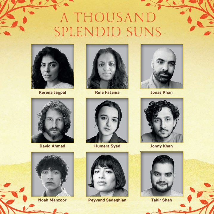 CAST ANNOUNCEMENT 🎭

We’re thrilled to announce the our upcoming co-production of A Thousand Splendid Suns which opens at The Rep this April.

🍂 Kerena Jagpal - Laila
🍂 Rina Fatania - Mariam
🍂 Jonas Khan - Rasheed
🍂 David Ahmad - Babi, Mullah Faizullah, Zaman and Militiaman