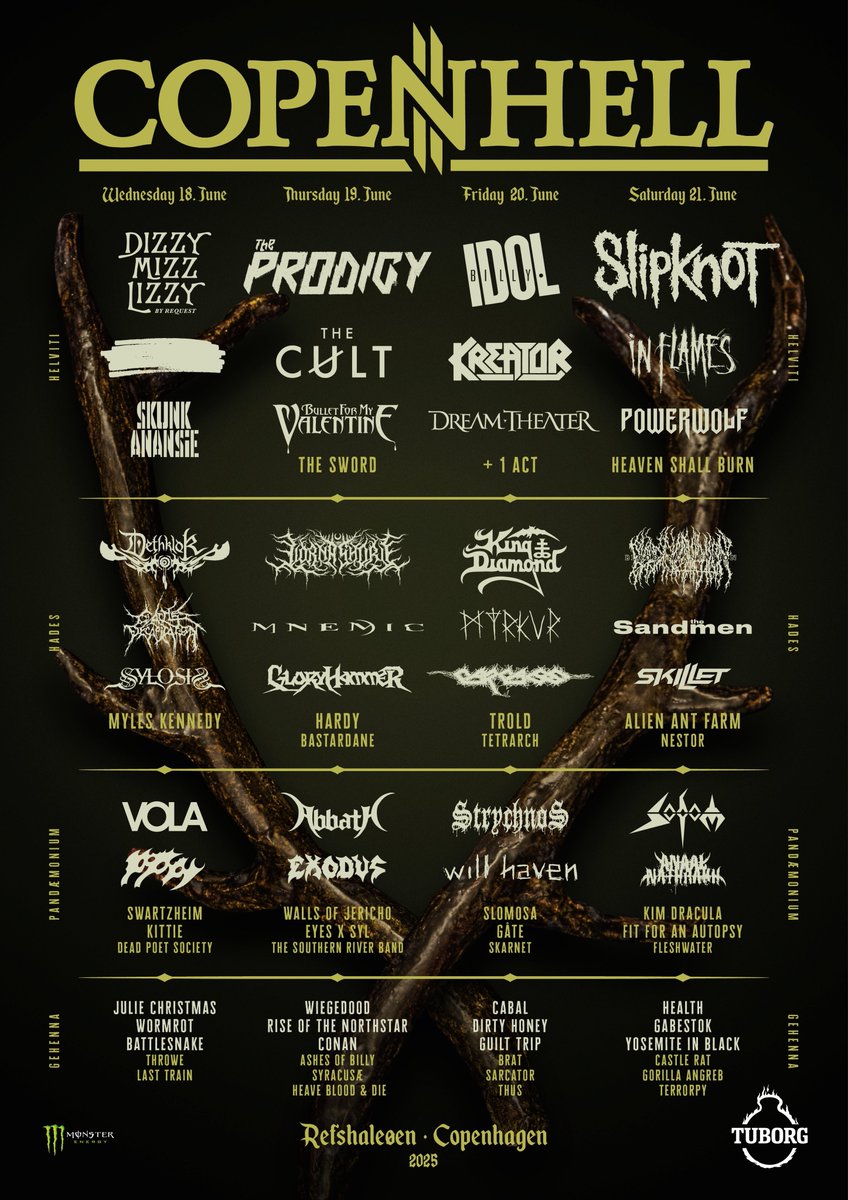 Hordes of Denmark! 🇩🇰

We are very excited to announce that KREATOR will return to COPENHELL this June! 

Tickets are on sale now from kreator-terrorzone.de, see you there!