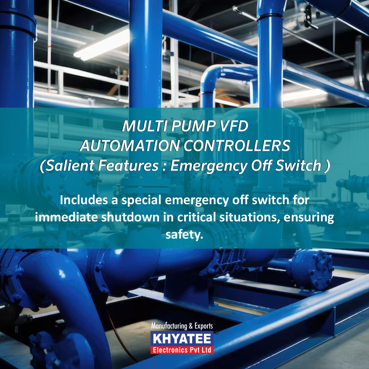 Khyatee1995's tweet image. Boost efficiency with our Multi-Pump VFD Automation!
✅ Wide voltage range (250-480V)
✅ Graphical display (128x64)
✅ Easy 4-key interface
✅ Emergency off switch
Optimize your pumping system with Khyatee Electronics!
🌐 khyatee.in
#VFDController #PumpAutomation