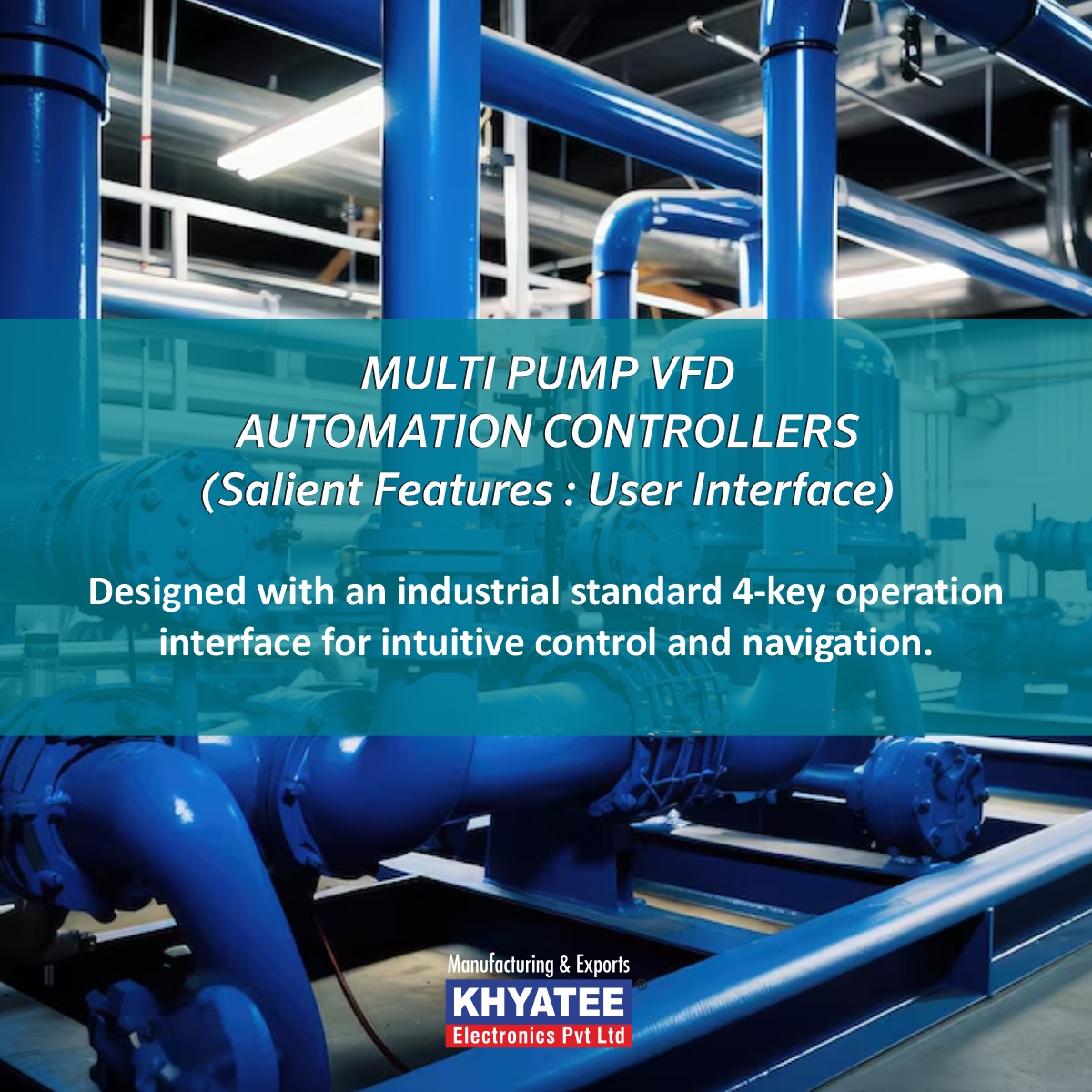 Khyatee1995's tweet image. Boost efficiency with our Multi-Pump VFD Automation!
✅ Wide voltage range (250-480V)
✅ Graphical display (128x64)
✅ Easy 4-key interface
✅ Emergency off switch
Optimize your pumping system with Khyatee Electronics!
🌐 khyatee.in
#VFDController #PumpAutomation