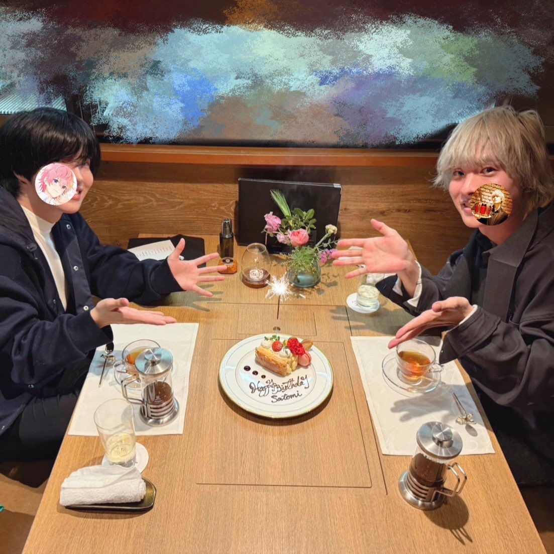 satoniya_'s tweet photo. のぶくんに早めに誕生日祝ってもらった😭🎉

ありがとう😭🎉

毎年1番最初に祝ってくれてる気がする😭

いつか一緒にライブとかやりたい🥺🫶 https://t.co/zrMaHRlfeA