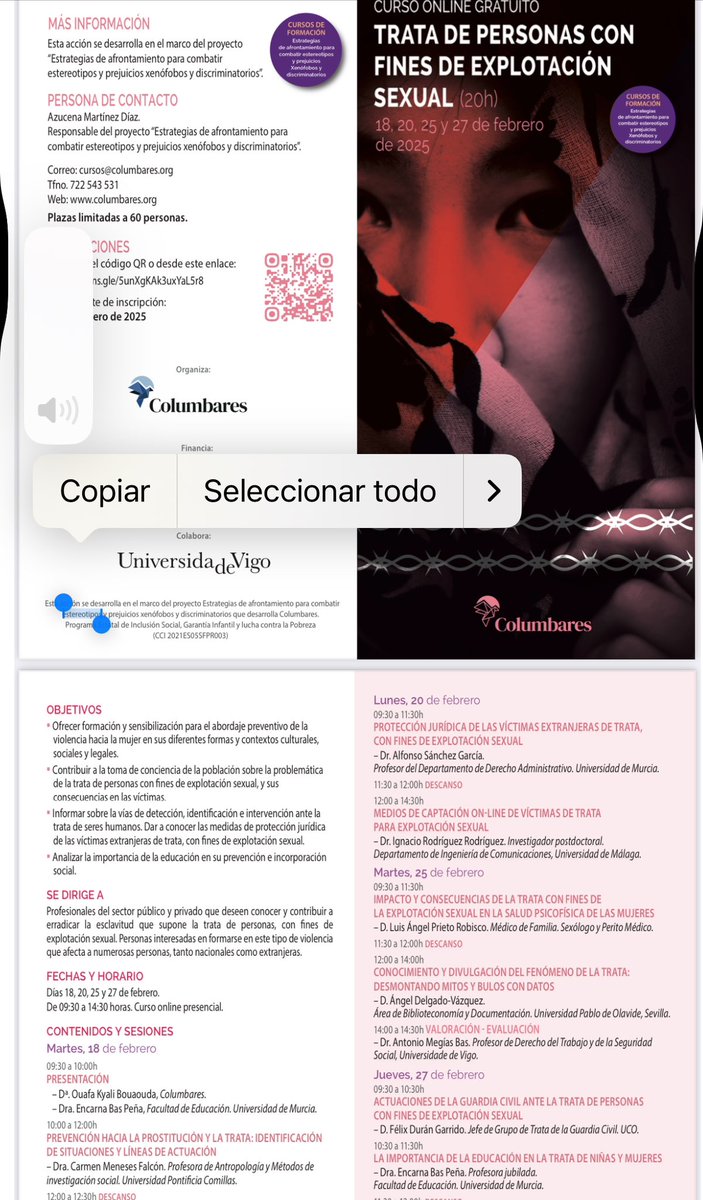 Prostitución y trata de personas. Magnifica ponencia de la profesora Carmen Meneses