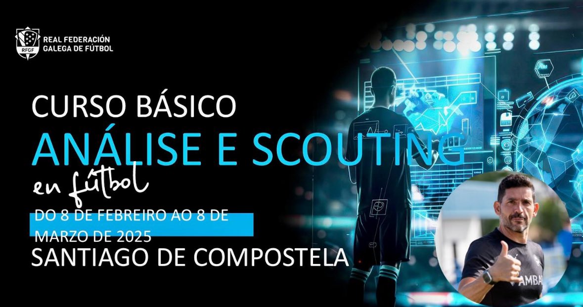 El próximo sábado día 22, estaré encantado de compartir mi experiencia y conocimientos como ponente para la  Federación Gallega de Fútbol.