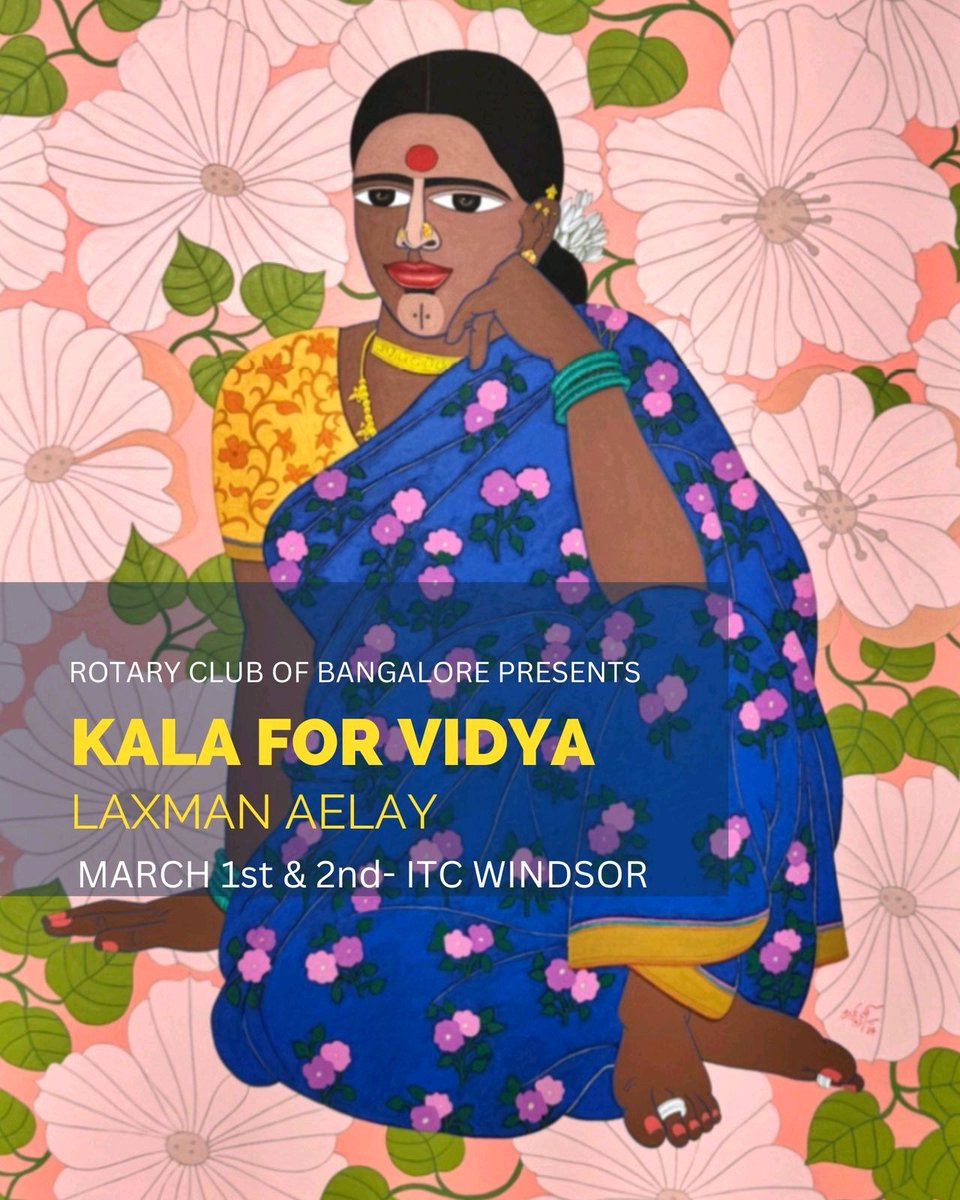 rcb1934's tweet photo. Rotary Club of Bangalore presents Kala For Vidya - a premium art exhibition in aid of education for schoolchildren.

Curated by Amita Shenoy.
March 1-2, at ITC Windsor, Bengaluru

DM, for the catalog.

#artforeducation #kalaforvidya #rcb1934 #magicofrotary #artexhibition @rotary https://t.co/H5gfpO4QTp
