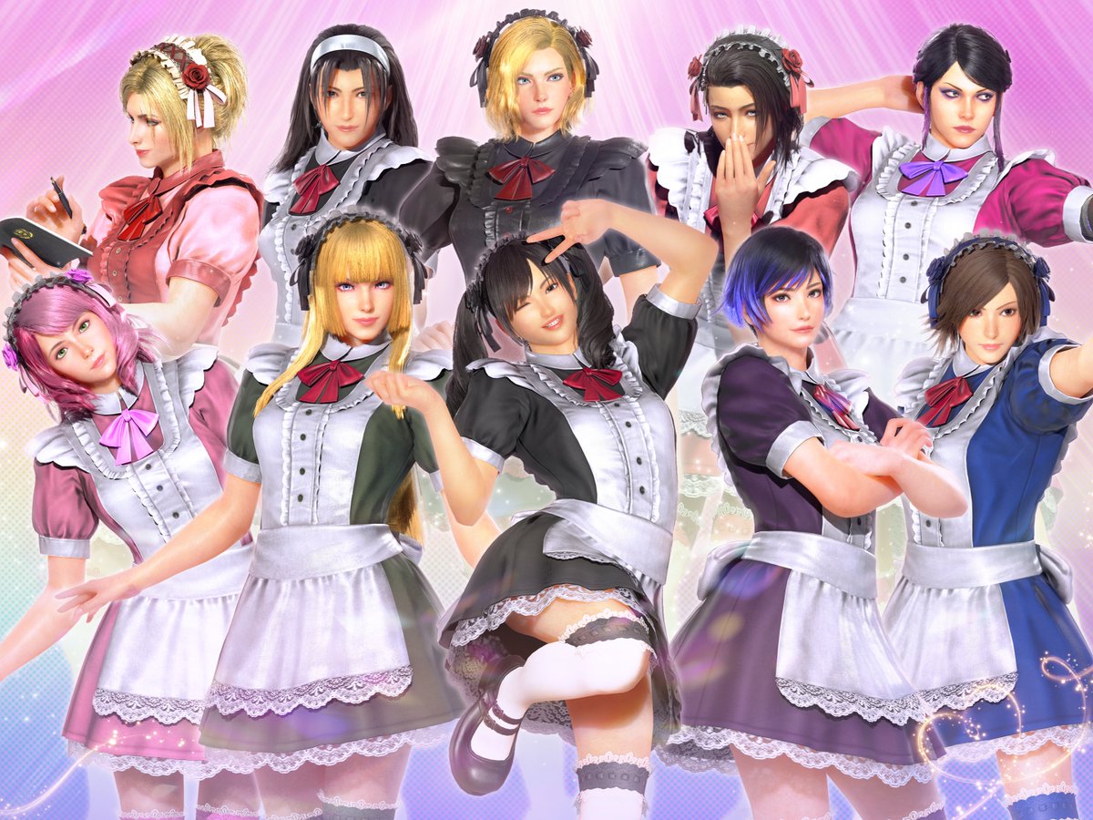 TEKKEN's tweet photo. Your opponents are about to get served a taste of defeat with the Maid Outfit Pack, now available in the #TEKKEN Shop 💛 https://t.co/dppGNBt7Us