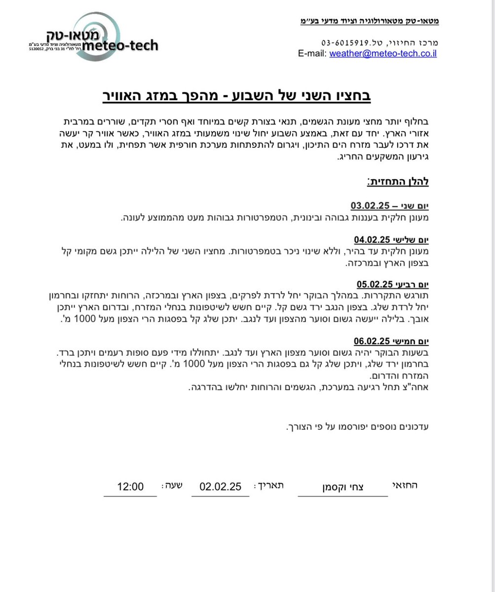 TechMeteo's tweet image. החל משבת גל קור, עם שלגים, שיגבר בתחילת שבוע הבא.

@TechMeteo 
#שלגבירושלים 
#גלקור