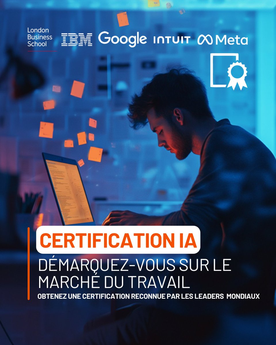 Obtenez une #certification #IA reconnue par #Google, #IBM, #Meta, #Salesforce et faites la différence sur le marché du travail.

Le plus avec #ENACO ? 6 mois d’accès gratuit à #ChatGPT Pro

📌 Prêt·e à passer au niveau supérieur ?  enaco.fr/actualites/dev…

#formation #carrière