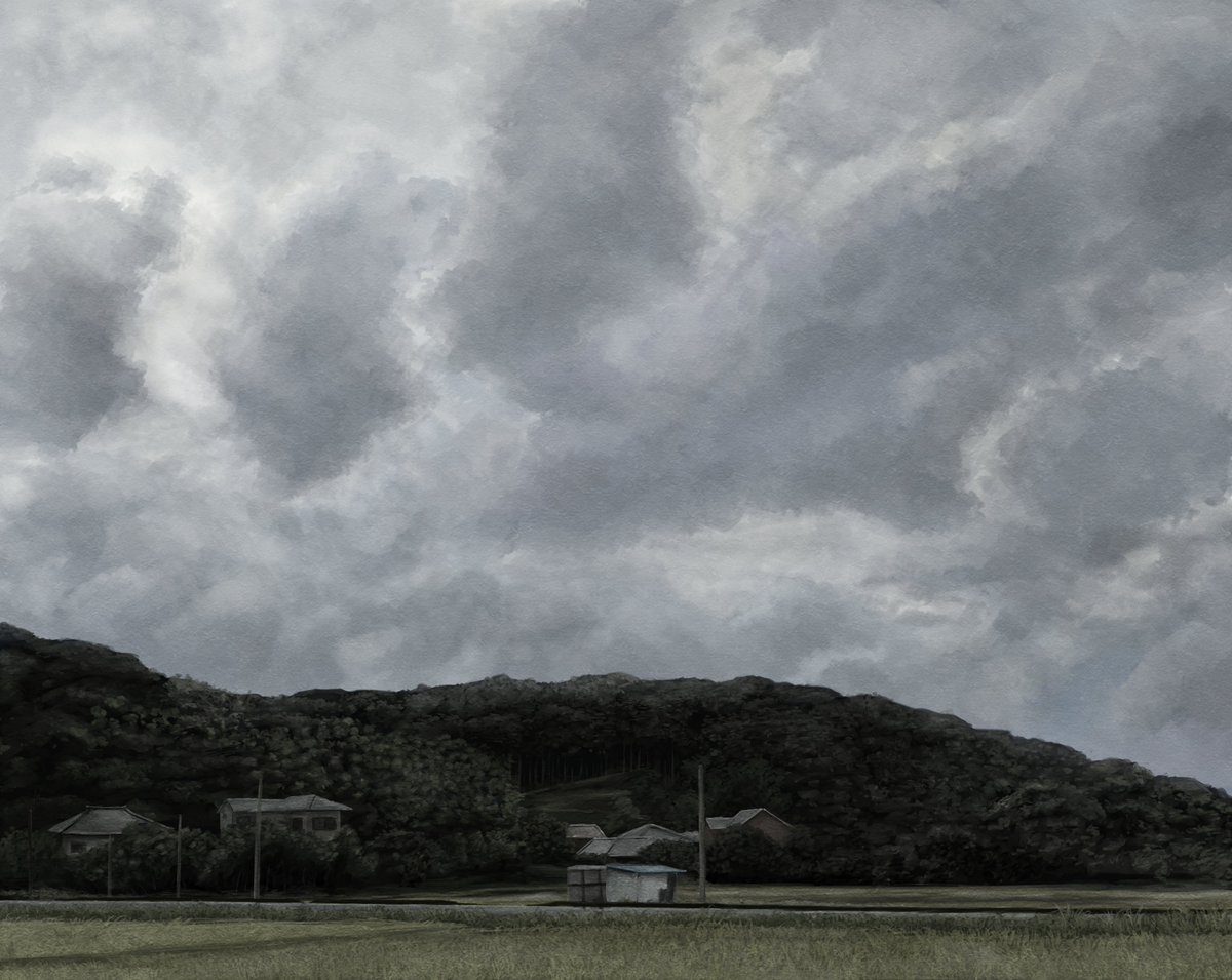 先月pixivにこっそり上げてたけど息抜きに描いた風景絵です