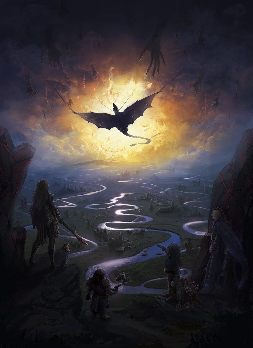 Dragonlight es un vasto mundo lleno de maravillas y secretos. Bañado por la luz del sol que en su día fue un dragón, esta tierra de soñadores se recupera de un pasado de guerras y cataclismos.

¡Os esperamos el 6 de Marzo! 🧙‍♂️

Ilustración de la edición en tapa dura por: <a href="/_Liehna/">LIEHNA🌙</a>