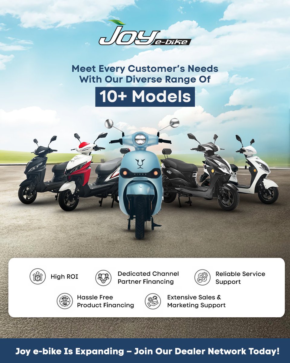 The road to a profitable future starts here, become an authorized dealer today.

Interested candidates can visit joyebike.com/franchise
or  contact info@wardwizard.in
.
.
.
.
#joyebike
 electric vehicle | dealership opportunity | electric bikes