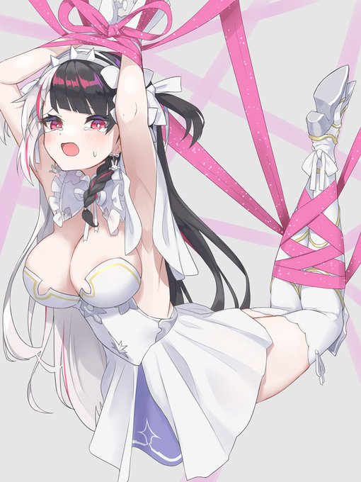 リボンで拘束されて無防備なyrmrnさん(姫騎士) 