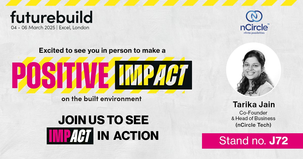 nCircle Tech (@ncircletech) on Twitter photo The nCircle Tech team is all geared up for the ultimate gathering of thought leaders of sustainable innovation driving the AEC industry towards a greener tomorrow at <a href="/FuturebuildNow/">Futurebuild</a> 2025.
📌 Join us from 4th-6th March 2025 at ExCel, London.
#Futurebuild2025 #nCircleTech #EVENT The nCircle Tech team is all geared up for the ultimate gathering of thought leaders of sustainable innovation driving the AEC industry towards a greener tomorrow at <a href="/FuturebuildNow/">Futurebuild</a> 2025.
📌 Join us from 4th-6th March 2025 at ExCel, London.
#Futurebuild2025 #nCircleTech #EVENT
