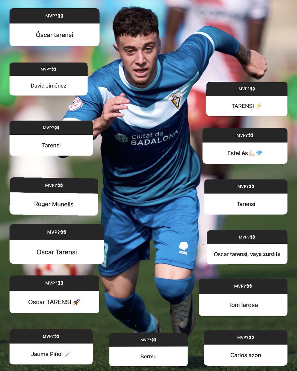 <a href="/Estelles_13/">Albert Estelles</a> és l'MVP de la jornada segons <a href="/mundodeportivo/">Mundo Deportivo</a> i <a href="/sport/">Diario SPORT</a> i <a href="/oscartarensi3/">oscar tarensi</a> ho és segons vosaltres!💙🔝

#CiutatDeBadalona