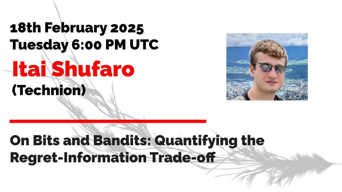 RLtheory's tweet image. We are back today with a presentation of Itai Shufaro! 6 PM UTC