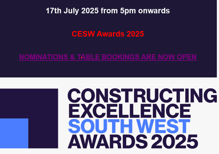 The 2025 CESW Awards will be held at Aerospace Bristol on July 17th.

Visit cesw-awards.org.uk/2025/en/page/h… to for more details.

#construction #cesw #awards #southwest